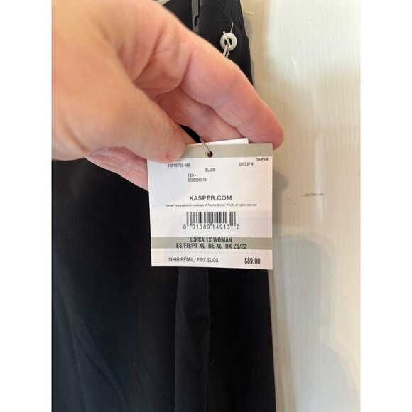 Kasper Black Pencil Ruffle Skirt size 1X NWT - Picture 3 of 4